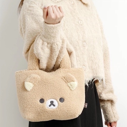 Rilakkuma pliš torbica za ručni obrok – casual stil, materijal tkanina, podstava platno, otvoren vrh, velika zapremina, za svakodnevnu upotrebu i putovanja