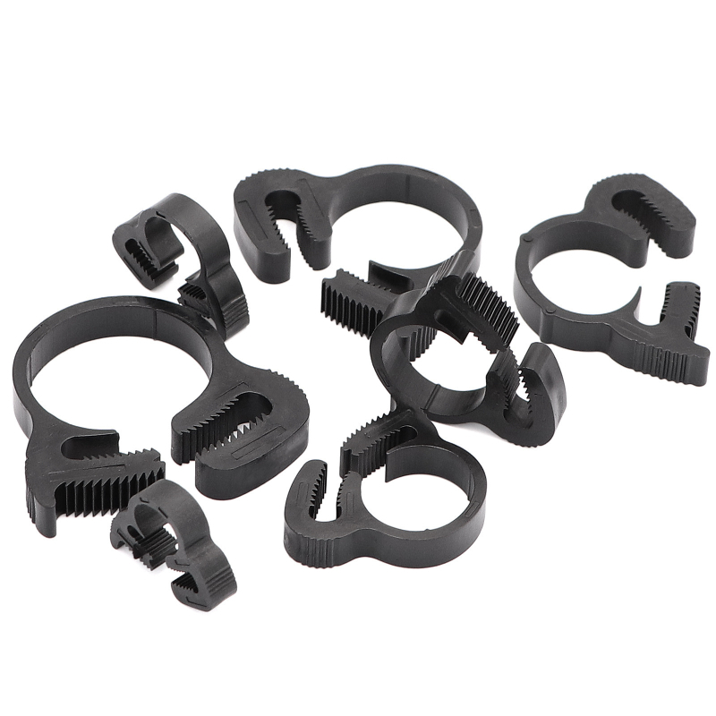 Clamă din nylon pentru țevi și furtunuri, diametru nominal 26.1 mm, diametru de prindere 6.1–24.5 mm, interval de aplicare 6.1–24.5 mm
