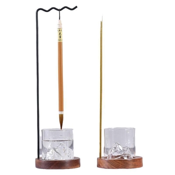 Suport metalic multifunctional pentru pixuri și pensule, cu agățare (fără imprimare de logo, fără personalizare)