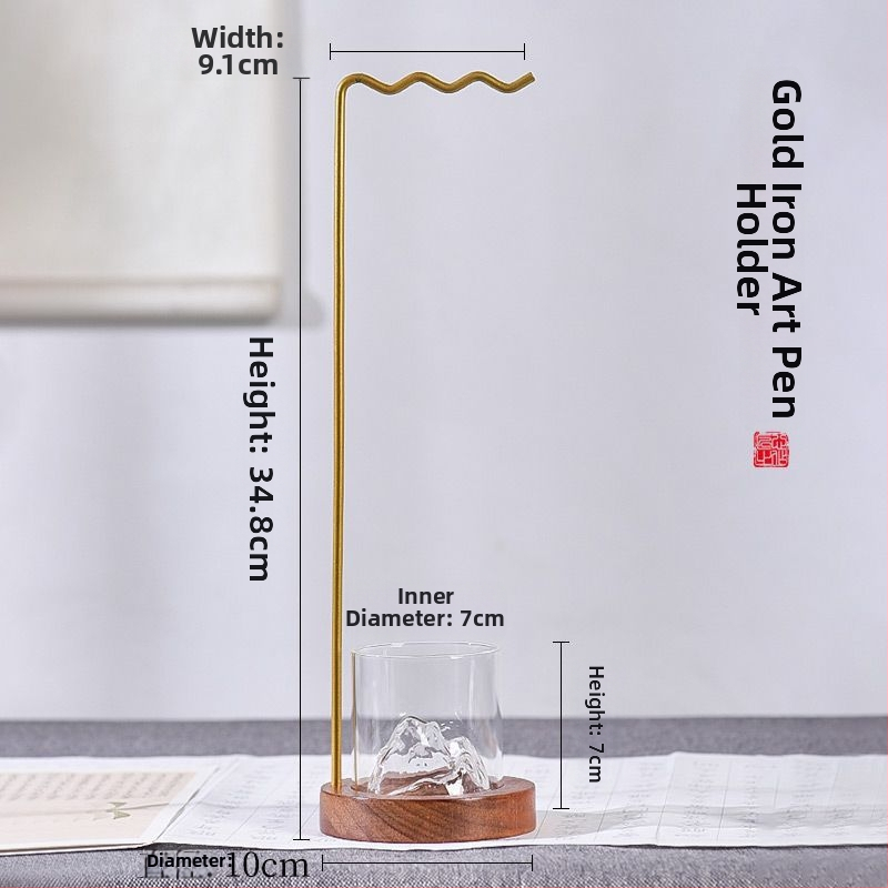 Kovový multifunkčný stojan na perá a štetce s visiacim držiakom (bez tlače loga, bez personalizácie)