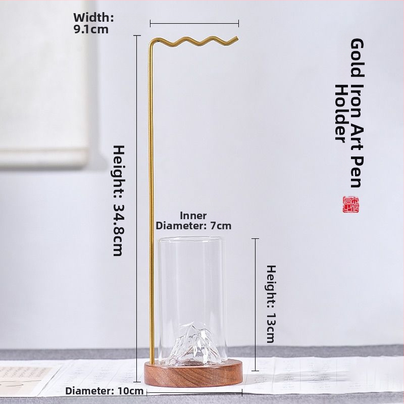 Kovový multifunkčný stojan na perá a štetce s visiacim držiakom (bez tlače loga, bez personalizácie)