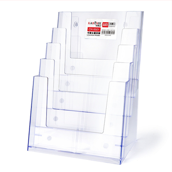 Kaboss akrylový stolný stojan na zobrazenie - viacvrstvový stojan pre katalógy a letáky