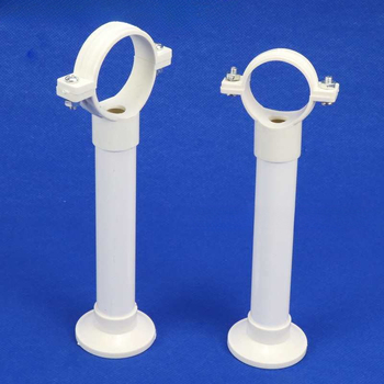 Colier PVC pentru conducte de apă și canalizare – clemă din plastic cu extensie, cu picioare lungi