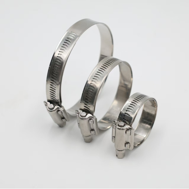 Colier de furtun din oțel inoxidabil 304, întărit, cu garnitură internă, clemă americană, Hengda; pentru automobile, marină, industrie de mașini, aviație, irigații, industrie chimică.