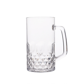 Plastična čaša za pivo, modern minimalistički dizajn s drškom, ispis logotipa, prilagodljivo
