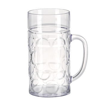 Plastična čaša za pivo, modern minimalistički dizajn s drškom, ispis logotipa, prilagodljivo