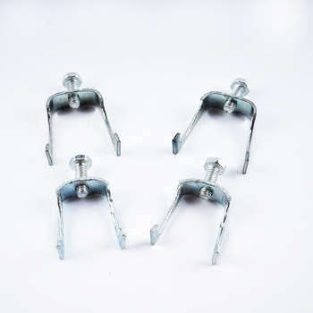 U-typ držiak pre káblové potrubie, s závitovou vešiačkou, dvojitý hák, pozinkovaný upevňovací držiak rúry