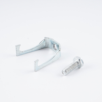 U-typ držiak pre káblové potrubie, s závitovou vešiačkou, dvojitý hák, pozinkovaný upevňovací držiak rúry
