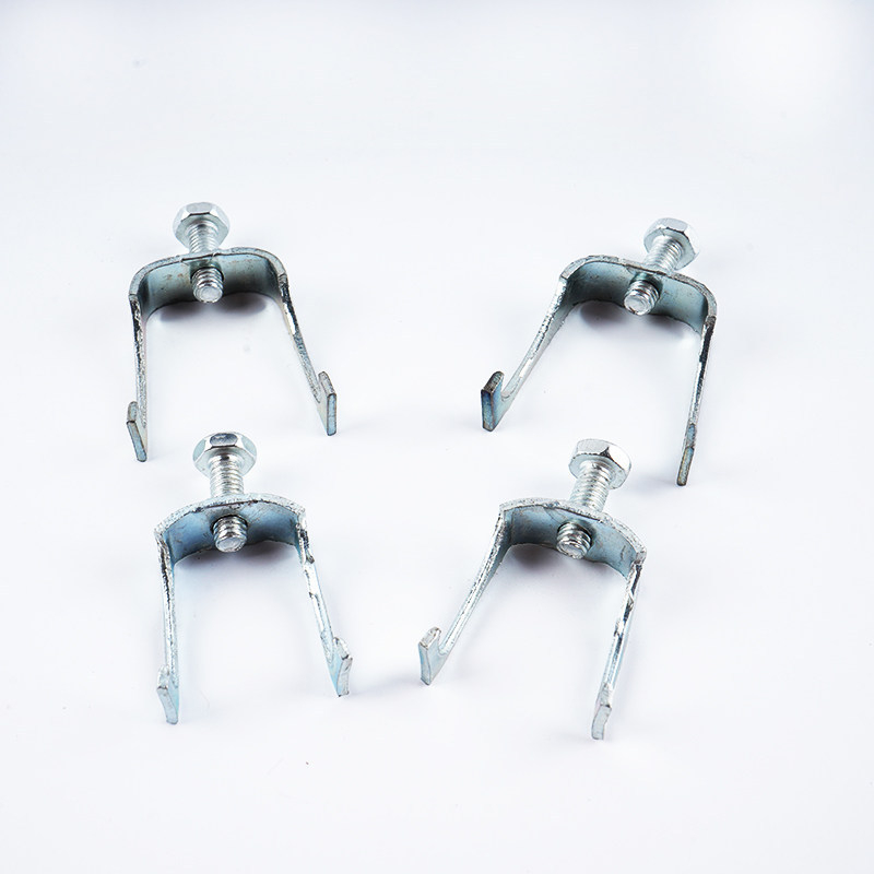 U-typ držiak pre káblové potrubie, s závitovou vešiačkou, dvojitý hák, pozinkovaný upevňovací držiak rúry