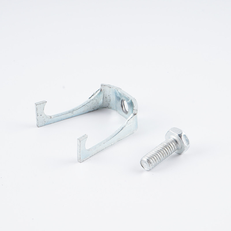 U-typ držiak pre káblové potrubie, s závitovou vešiačkou, dvojitý hák, pozinkovaný upevňovací držiak rúry