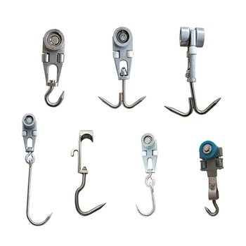 Guoyue Rozsdamentes acélból készült vágósori függő görgő rendszer egysoros/dubla sínnel – emelés disznók, szarvasmarhák és juhok számára