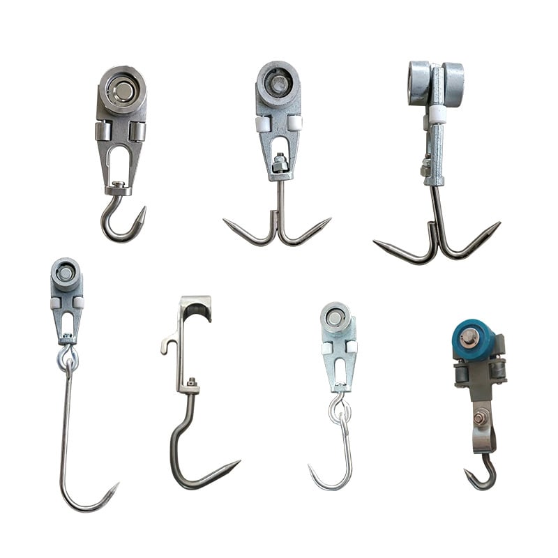 Guoyue Rozsdamentes acélból készült vágósori függő görgő rendszer egysoros/dubla sínnel – emelés disznók, szarvasmarhák és juhok számára