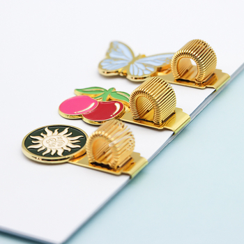 Tollklipsz cinkötvözet rugóval – többfunkciós fém betét noteszhez, 4×3, Star Heart