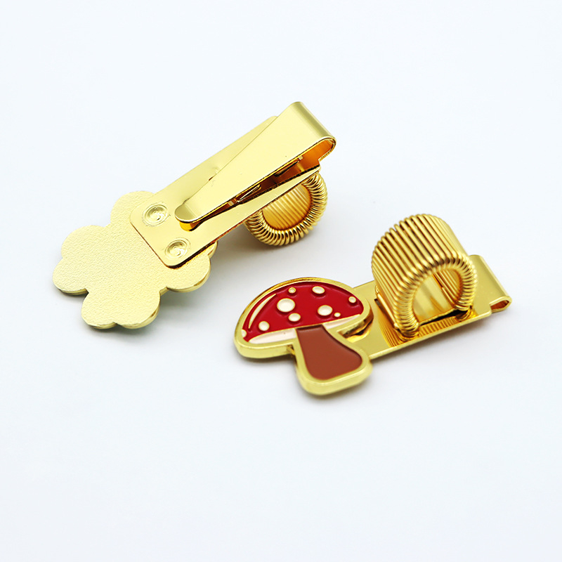 Tollklipsz cinkötvözet rugóval – többfunkciós fém betét noteszhez, 4×3, Star Heart