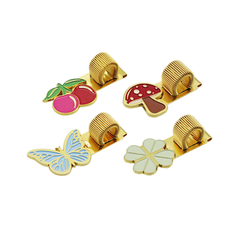 Tollklipsz cinkötvözet rugóval – többfunkciós fém betét noteszhez, 4×3, Star Heart