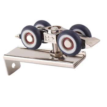 4-kerékes, cink ötvözetből készült, hangtalan működésű függő görgő tolóajtókhoz