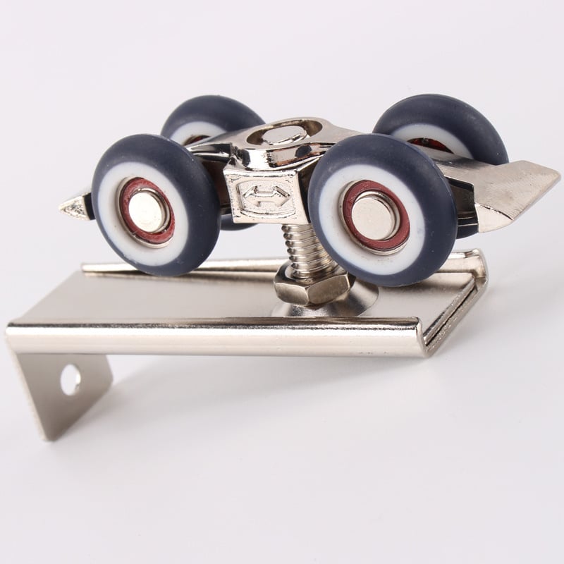 4-kerékes, cink ötvözetből készült, hangtalan működésű függő görgő tolóajtókhoz