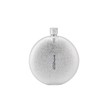 Snow Rock tiszta titánból készült borflakon — kör alakú, kompakt és hordozható kültéri használatra, zárható