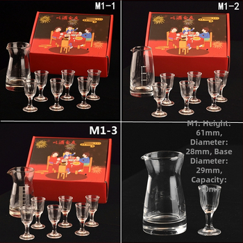 Nora Weil staklena čaša za žestoke napitke, 7-dijelni darovni set, kapacitet 1–100 ml, suvremeni minimalistički dizajn s cvjetnim motivom, tiskano logo, poklon kutija