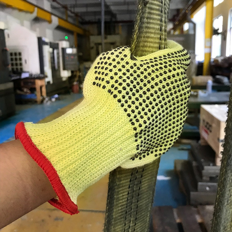 Kevlar-aramid szilikon pöttyös kesztyű, dupla oldalú hőszigetelés, 200°C, csúszásmentes, kopásálló, vágásálló