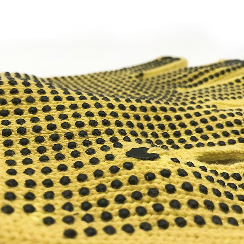 Kevlar-aramid szilikon pöttyös kesztyű, dupla oldalú hőszigetelés, 200°C, csúszásmentes, kopásálló, vágásálló