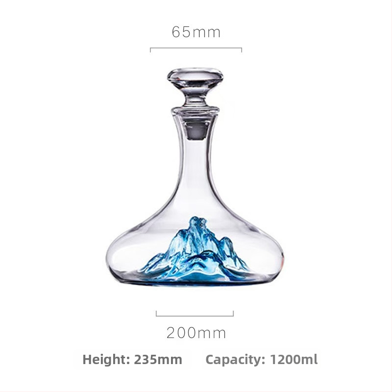 Wanli set dekantera i kristalnih čaša za vino, kapacitet 1000 ml+, retro luksuzni stil