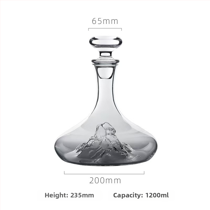 Wanli set dekantera i kristalnih čaša za vino, kapacitet 1000 ml+, retro luksuzni stil