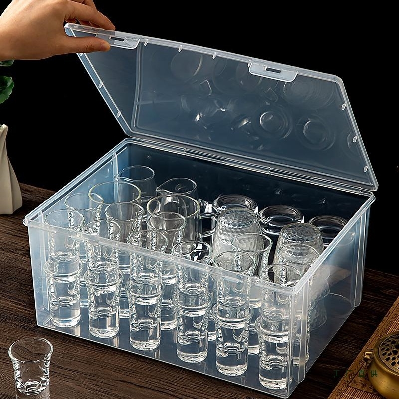 Kutija za skladištenje čaša za vino, prozirni dijeljnik otpornik na prašinu, kapacitet 1000 ml ili više, univerzalni stil