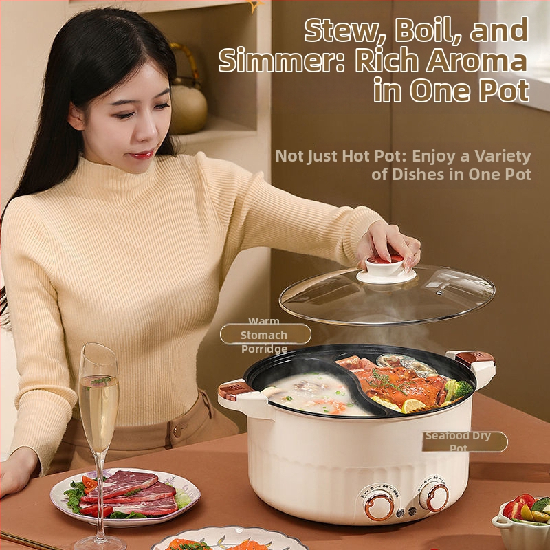 Všetko v jednom elektrický hrniec na pečenie, parenie a varenie – výkon pod 800 W, telo z borosilikátového skla najvyššej kvality, vnútorný tanier z porcelánového krištálu, vhodný pre 3–4 osoby