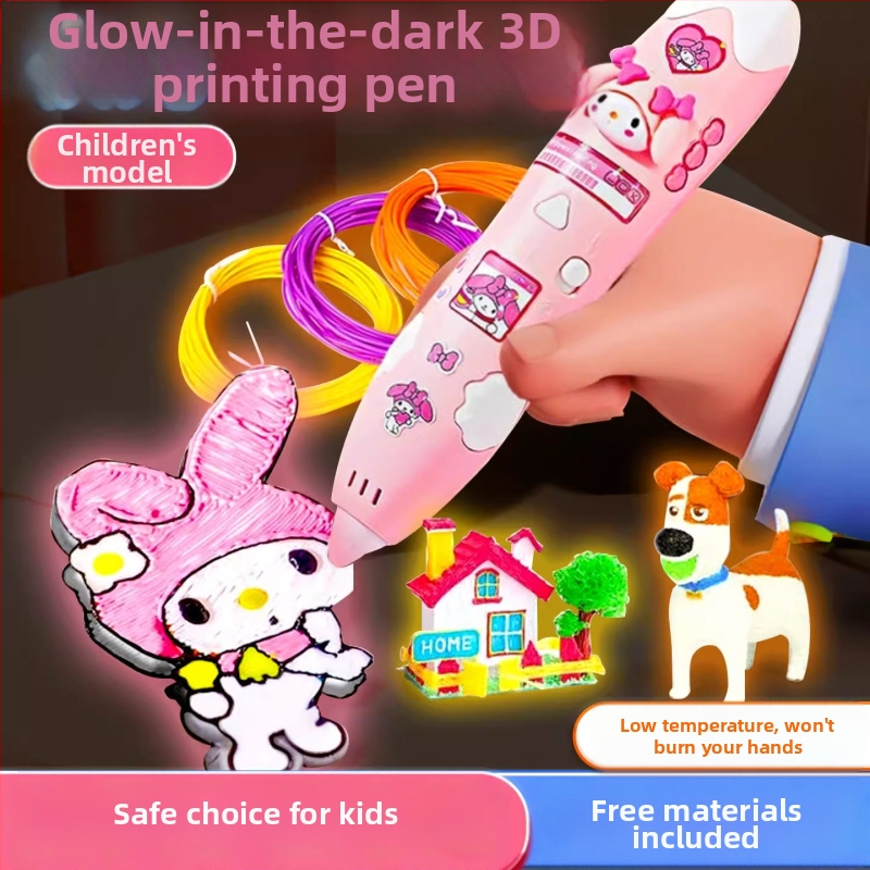 Detská 3D tlačová ceruzka s nízkou teplotou a štetkovým hrotom