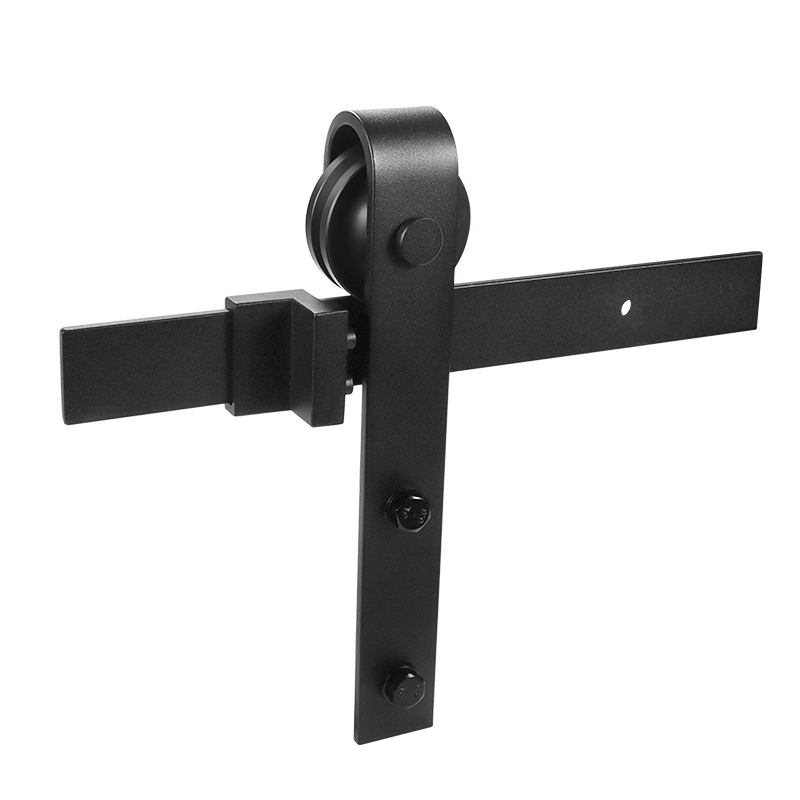 Барн врата: пълен комплект плъзгаща се релса и водачи, модел DFL-GC001, материал въглеродна стомана, товар до 150 кг, обработка електрофореза, приложение: барн врати, офис врати, кухненски врати