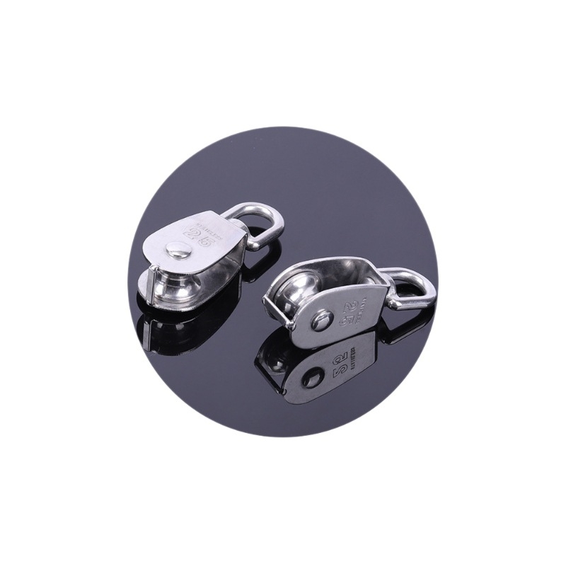 304 rozsdamentes acél görgő — egy- és kétsoros görgő emeléshez, drótkötél használatra