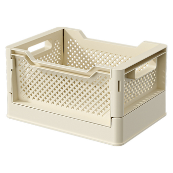 Сгъваема пластмасова кошница за съхранение — минималистичен Ins-стил настолен организатор за канцеларски материали, PP материал