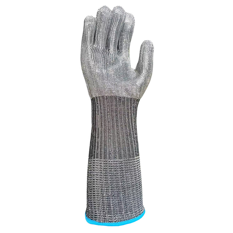 Rukavice otporne na porezanje razine 9, model DD-706B, produžene čelične žice, ambidextralne, za lov ribe, rezanje mesa i klanje