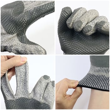 5-ös vágásbiztos kesztyű filmmintás felület, csúszásmentes gumi markolat és kopásálló kivitel építőgépek kezelésére