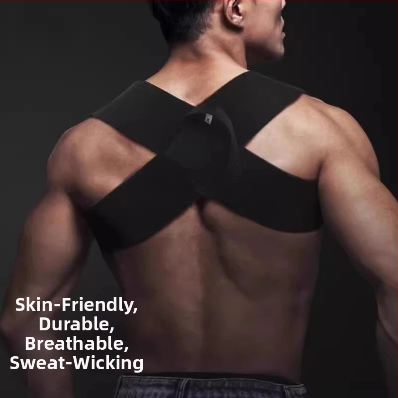 Vystužený ramenný pás na korekciu držania tela, polyester, podpora chrbta, neviditeľný dizajn