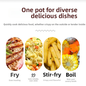 Elektrický wok Christie’s JSD-A2T32, 220V, 1800W, nepriľnavý povrch, viacfunkčný pre domácnosť