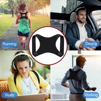 Ispravljač držanja za leđa, 8-oblika model, gumeni materijal, za leđa, s prilagodbom