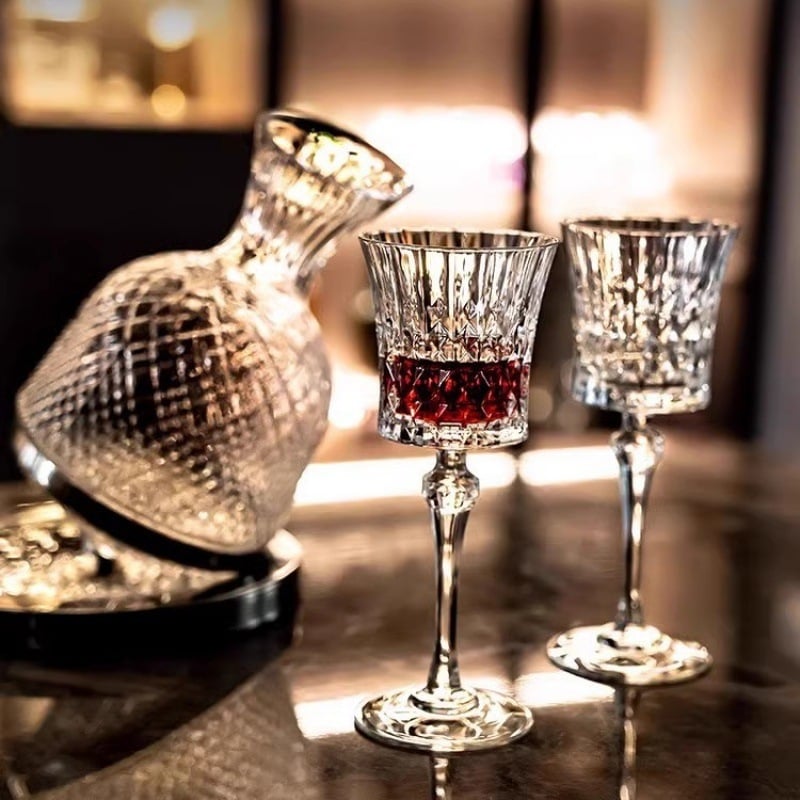 Dekanter i komplet kristalnih čaša za vino, bezolovno kristalno staklo, novi kineski stil barware, kvalitetan proizvod
