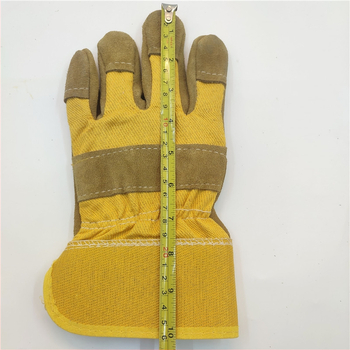 Jiuxin zváracie rukavice – dvojvrstvová hovädzia koža, priedušná semišová koža, dlaň z textílie, určené na zváranie a plynové zváranie
