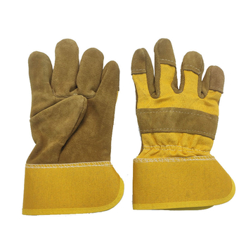 Jiuxin zváracie rukavice – dvojvrstvová hovädzia koža, priedušná semišová koža, dlaň z textílie, určené na zváranie a plynové zváranie