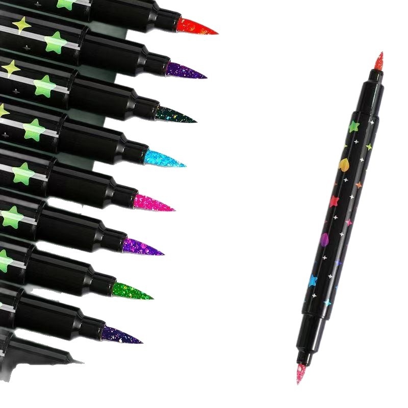 Marker s glitterom – model 1166, PP kućište, okrugli vrh, bez dvostrukog vrha