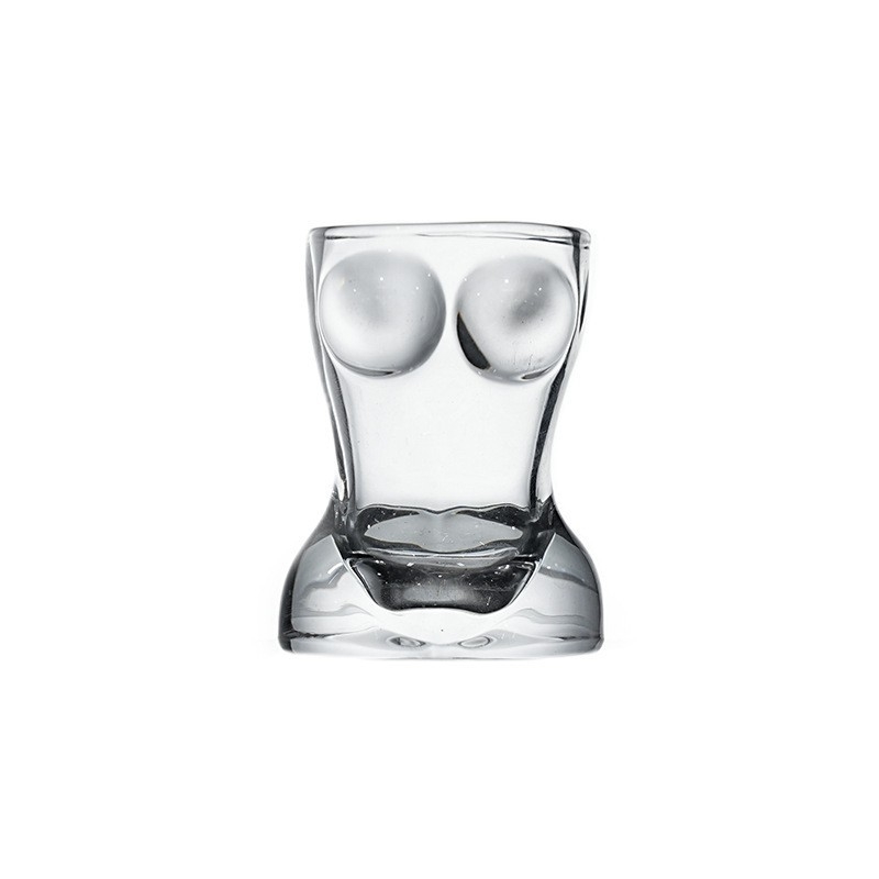 Kreativna čašica za alkohol s ljudskim oblikom; staklo; ljudski oblik; kreativni stil; pakiranje u kartonskoj kutiji