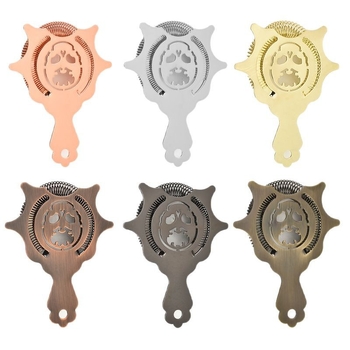 Κοκτέιλ shaker με θέμα κρανίο και φίλτρο για πάγο (ανοξείδωτος χάλυβας; μοντέρνο μινιμαλιστικό σχέδιο; λανσαρίστηκε το 2011; βάρος 90 g)