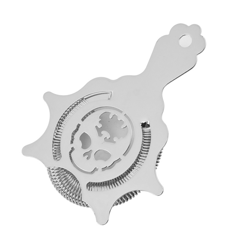 Κοκτέιλ shaker με θέμα κρανίο και φίλτρο για πάγο (ανοξείδωτος χάλυβας; μοντέρνο μινιμαλιστικό σχέδιο; λανσαρίστηκε το 2011; βάρος 90 g)