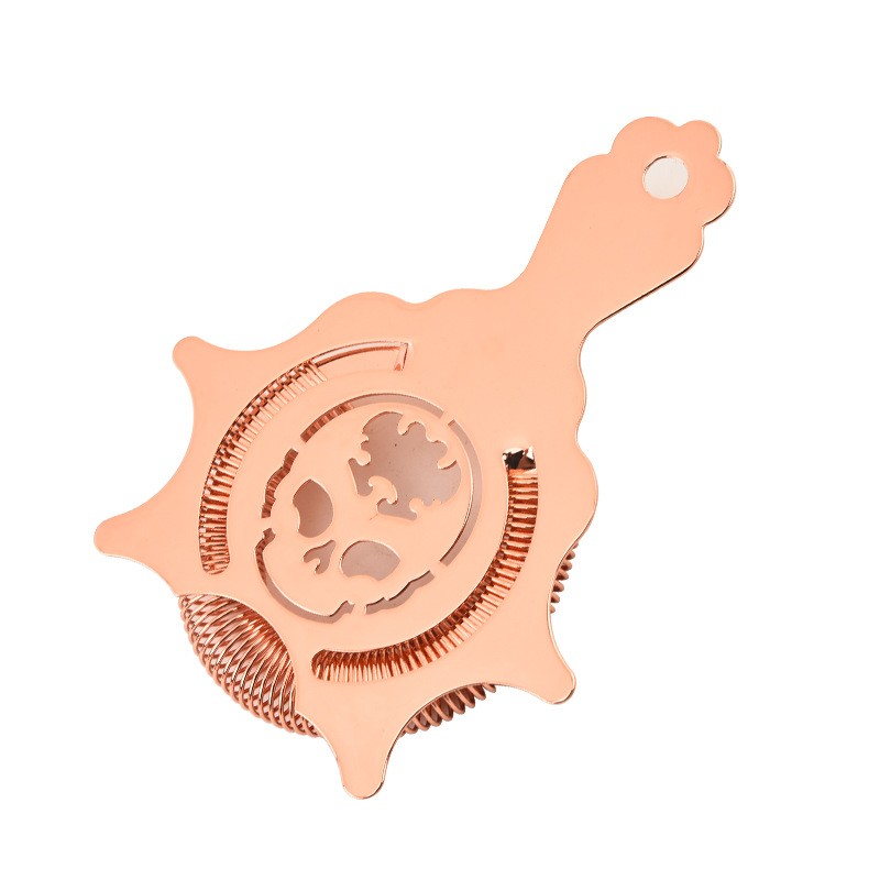 Κοκτέιλ shaker με θέμα κρανίο και φίλτρο για πάγο (ανοξείδωτος χάλυβας; μοντέρνο μινιμαλιστικό σχέδιο; λανσαρίστηκε το 2011; βάρος 90 g)