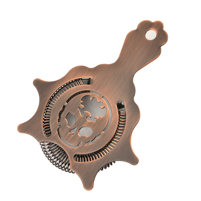 Κοκτέιλ shaker με θέμα κρανίο και φίλτρο για πάγο (ανοξείδωτος χάλυβας; μοντέρνο μινιμαλιστικό σχέδιο; λανσαρίστηκε το 2011; βάρος 90 g)