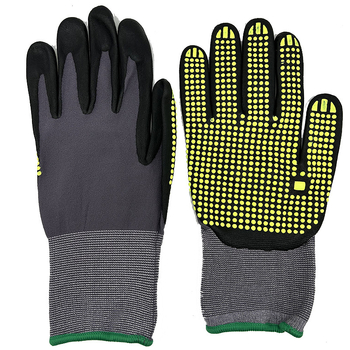 Nylon rukavice za posao, 15-gauge, s anti-slip točkicama, otporne na habanje i rezanje za gradilište (otprilike 52 g)