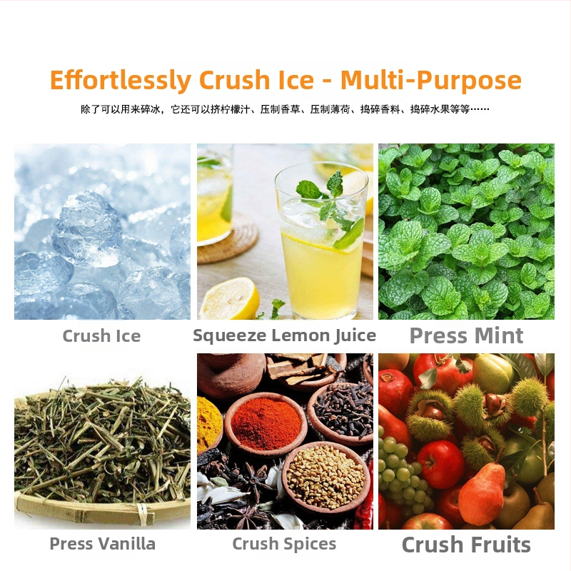 PC kemény műanyag jégzúzó kalapács – jég összetörésére, gyümölcslé préselésére és koktélkeverésre, modern minimál stílusú bár eszköz