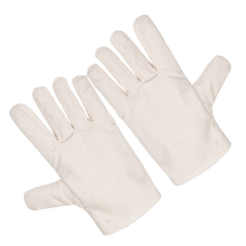 Платнени заваръчни ръкавици, удебелени двойнослойни, 24 реда шиене, арморна тъкан, термоизолация